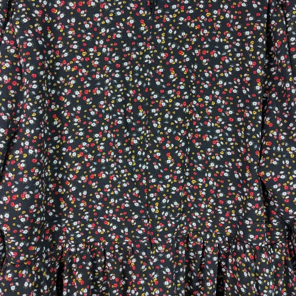 Torrid Deep V Georgette Floral Dress with Long Sleeves, 18 - Picture 6 of 12